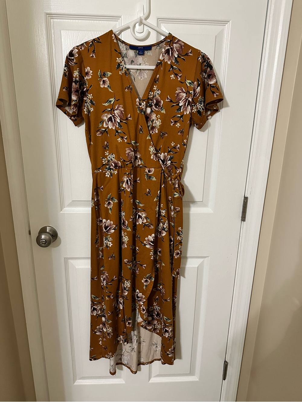 Apt. 9 Rust brown Floral Wrap Midi Dress